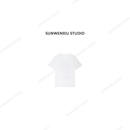 swx studio 插画家 复活款超薄凉爽数码印花宽松圆领T恤2101A