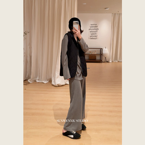 swx studio 刚需马甲 秋冬办公室实穿型羊毛填充无袖棉服马甲512B