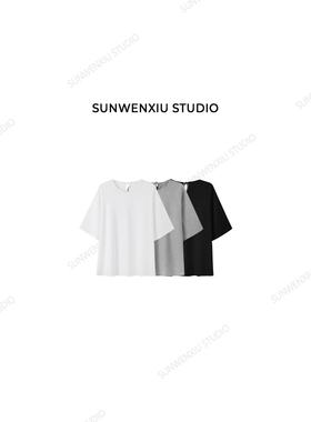 swx studio 空气层 后背设计感系带宽松休闲廓形T恤 2010B