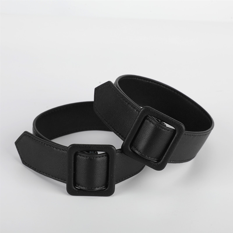 风衣袖带真皮腕带双面羊皮袖口束带系带绑带女装饰大衣软带子束口