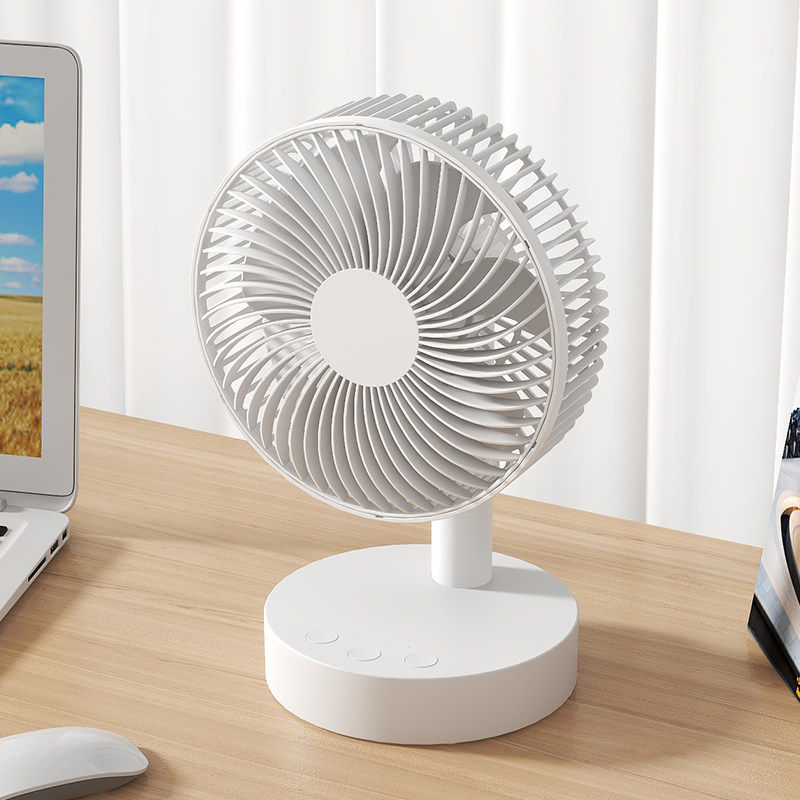 日本进口小风扇USB充电小型迷你桌面办公室宿舍可摇头台式电风扇