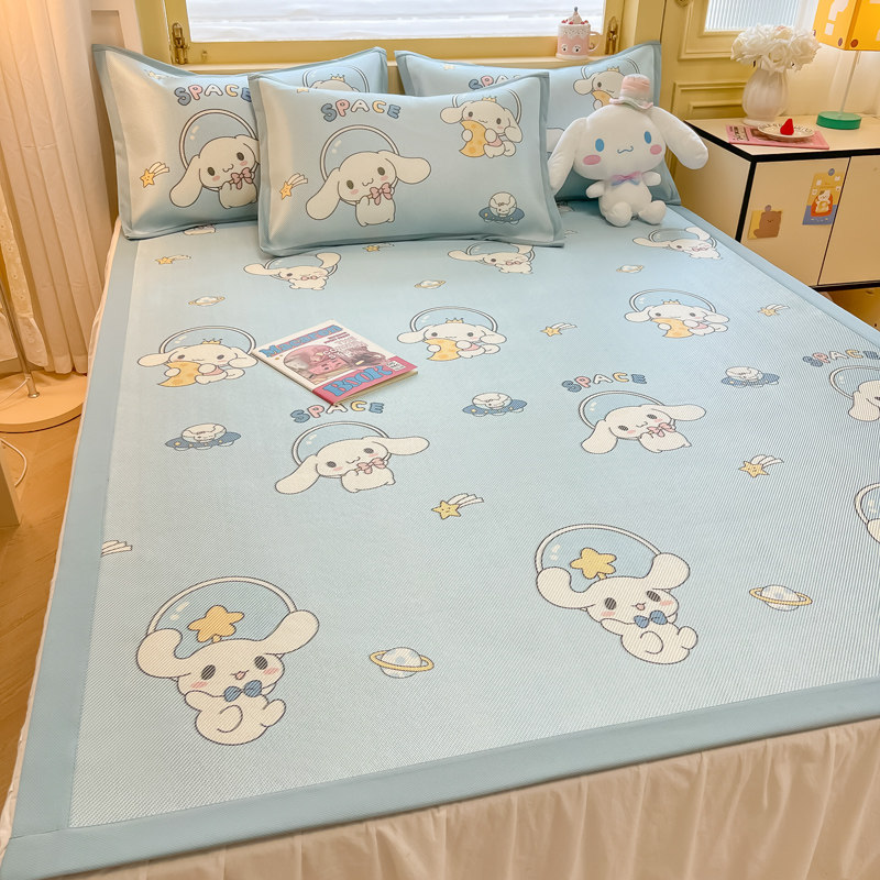2024 새로운 유형 A  SANRIO 로터리 메쉬 시리즈 디지털 인쇄 얼음 등나무 매트 침대 시트 침대 매트