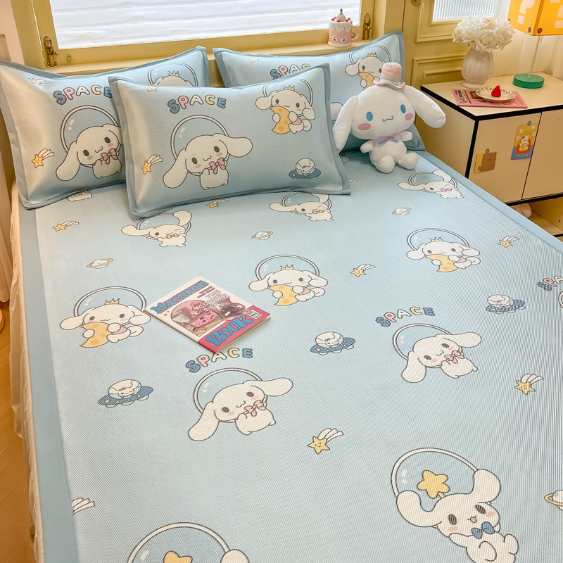 2024 새로운 유형 A  SANRIO 로터리 메쉬 시리즈 디지털 인쇄 얼음 등나무 매트 침대 시트 침대 매트