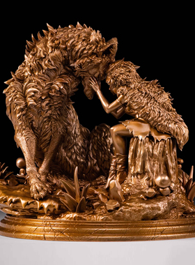 奥格瑞玛OGRM幽灵公主铜雕摆件礼