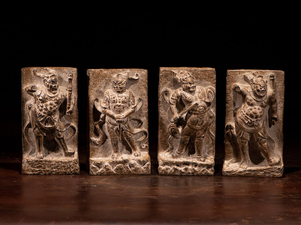 奥格瑞玛砖雕塑像摆件纯手工书房