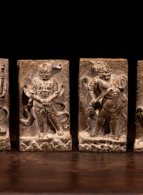 奥格瑞玛砖雕塑像摆件纯手工书房