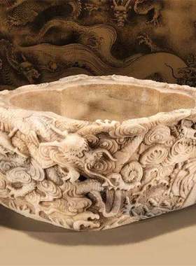 奥格瑞玛玉翁五龙祥云国风摆件礼