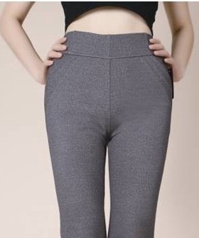 包邮华姿伊秋冬正品仿牛仔风格印花九分通勤外穿女裤打底3L55381