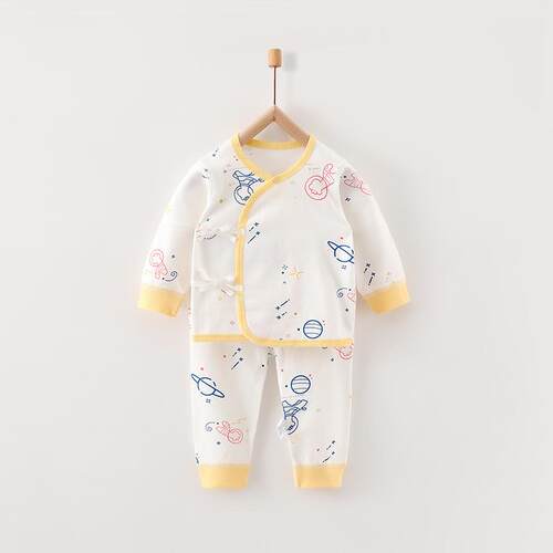 新生婴儿儿衣服分体套装婴儿无骨春秋哈衣0-6月男女宝宝贴身爬服
