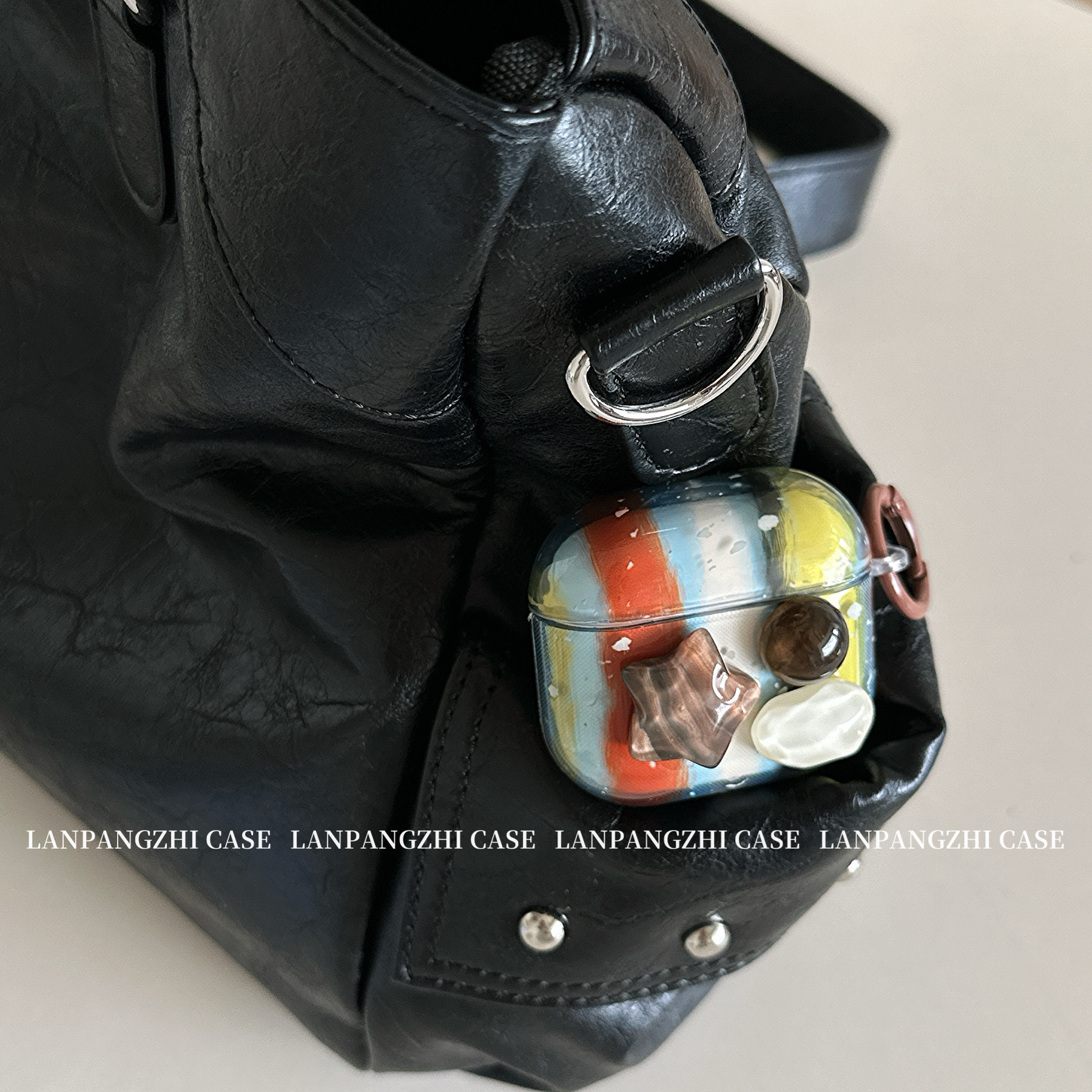 LANPANGZHI CASE立体星星几何图形适用苹果蓝牙耳机airpods4代airpodspro保护套pro3代2代壳