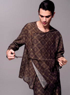 埃森费姆｜采吉纳福睡衣｜大印如意纹情侣中国福衣男女同款家居服