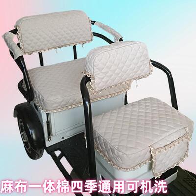 一体棉可机洗电动三轮车坐垫套