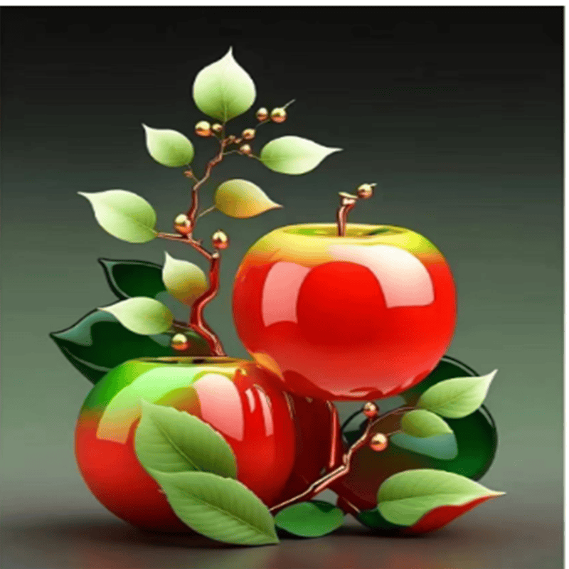 仿真立体苹果创意唯美艺术自粘贴纸画室内家居餐厅出租屋防水装饰