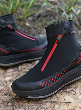 Aagoola户外老爹鞋男鞋一脚蹬懒人套脚户外休闲鞋防滑徒步鞋四季