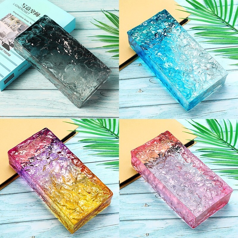 透明水晶砖玻璃隔断墙彩色砖