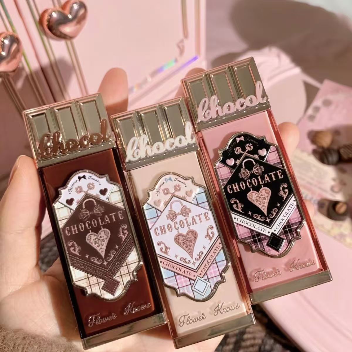 花知晓巧克力云朵唇霜唇泥口红美拉德色系欧美唇釉裸色口棕