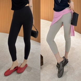 鲨鱼裤 打底外穿九分运动瑜伽裤 潮 收腹高腰弹力修身 欧洲站2026春季