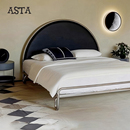 中古床实木床不锈钢金属包豪斯铁艺双人床卧室简易现代复古铁架床