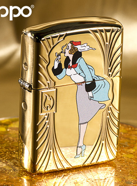 打火机Zippo正版官方85周年挚臻典藏风中女郎-48413纪念收藏限量