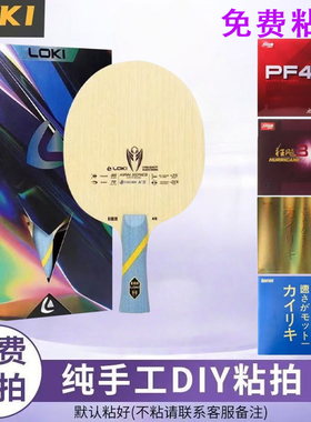 Loki雷神麒麟K5乒乓球拍5层纯木进阶训练底板全能型粘贴套餐diy拍