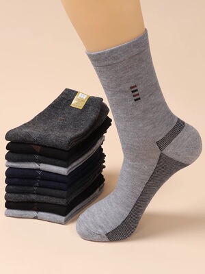 高筒秋冬长袜劳保袜子电焊防烫工地耐磨结实吸汗男士棉袜防臭中筒