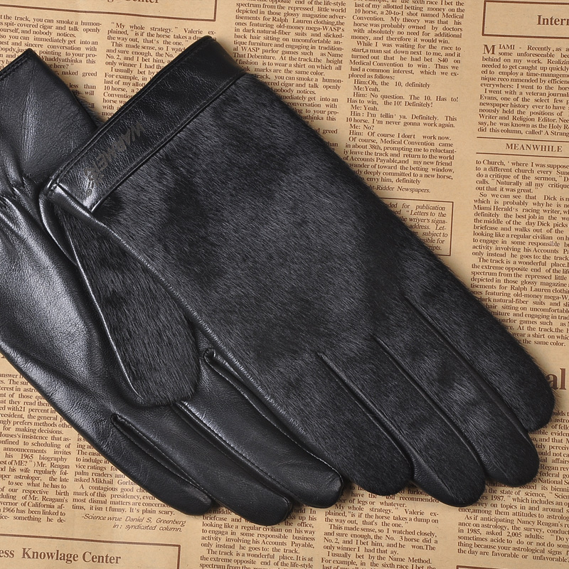 Gants pour homme WARMEN en peau de mouton - Ref 2782661 Image 2