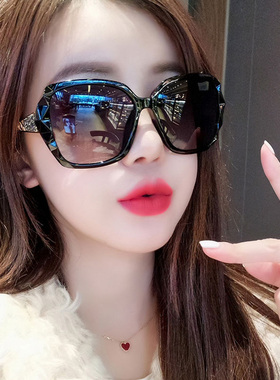 帕森酷女正品牌太阳镜女士偏光眼镜长圆脸防紫外线墨镜网红明星潮