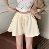 女百搭高腰百搭宽松运动休闲热裤 居家外穿阔腿短裤 潮 2026新款 夏季