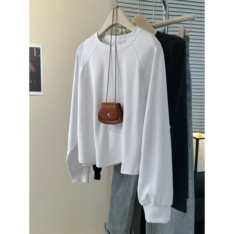 欧货潮牌插肩长袖T恤女春秋季