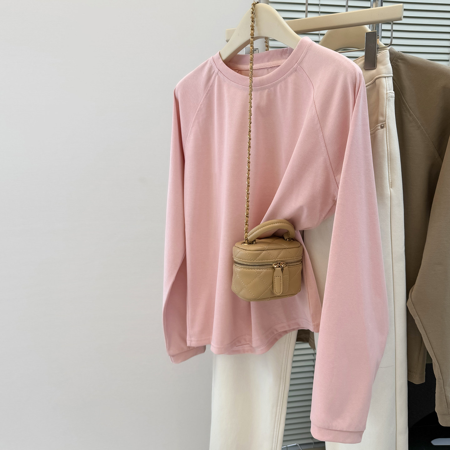 chic甜辣纯棉长袖T恤女春秋季宽松韩版内搭外穿打底衫插肩袖上衣,女装/女士精品,T恤,淘宝优惠券,粉丝福利购,淘宝优惠卷