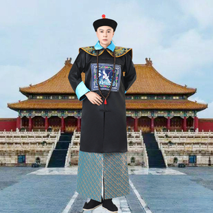 古装清朝官服朝珠一品大臣服装古代官服侍卫服装僵尸服演出服民族