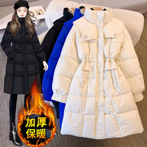 2023新款爆款羽绒服棉服女冬季大码胖mm显瘦中长款设计感棉衣外套