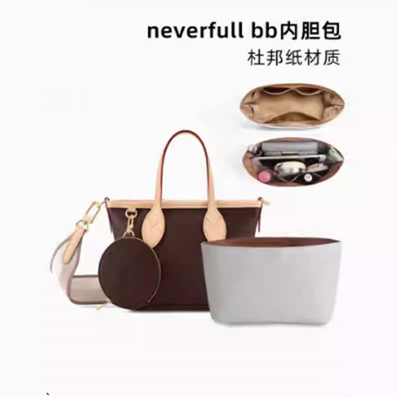 适用于Lv Neverfull bb托特包老花超轻杜邦纸内胆包中包防水内衬图片