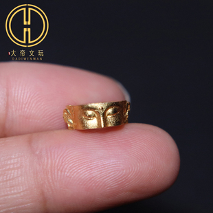 原创足银925银镀金佛一念跑环隔片隔珠手串手链diy文玩配珠配饰