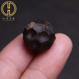 天然沉香木无相切面圆珠隔珠散珠菩提手串手链diY文玩配饰配件