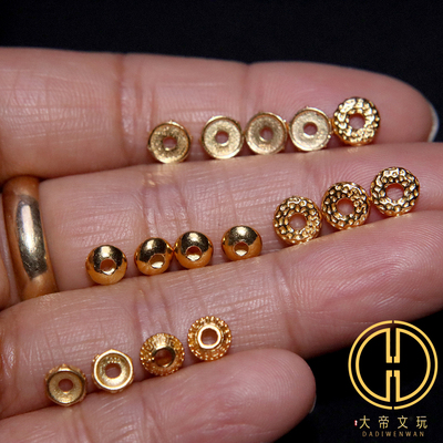 925银镀金陨石飞碟隔片垫片DIY