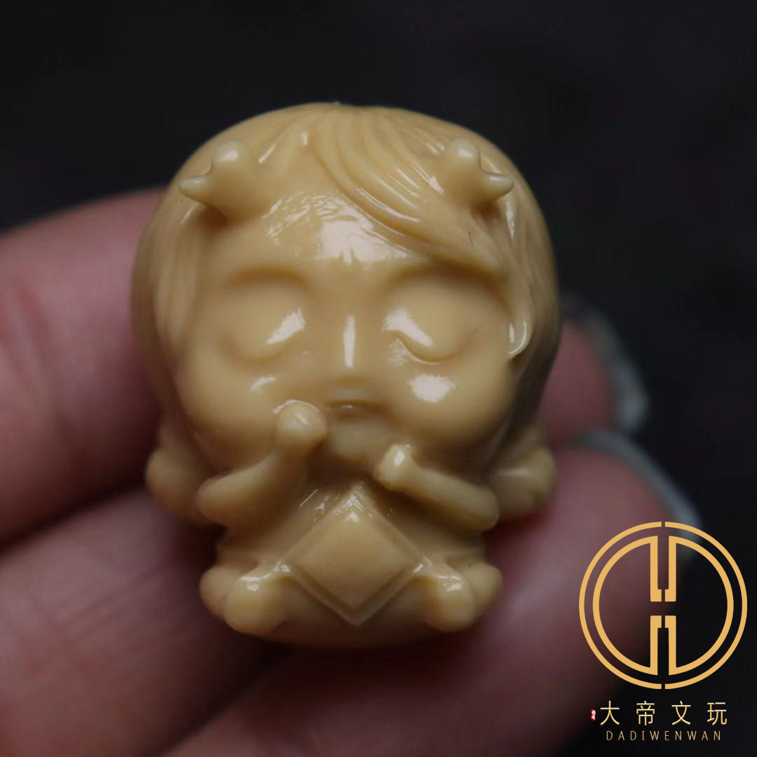 金膏玉玉化料龙女吊坠挂价侧挂背云108手串长串配饰