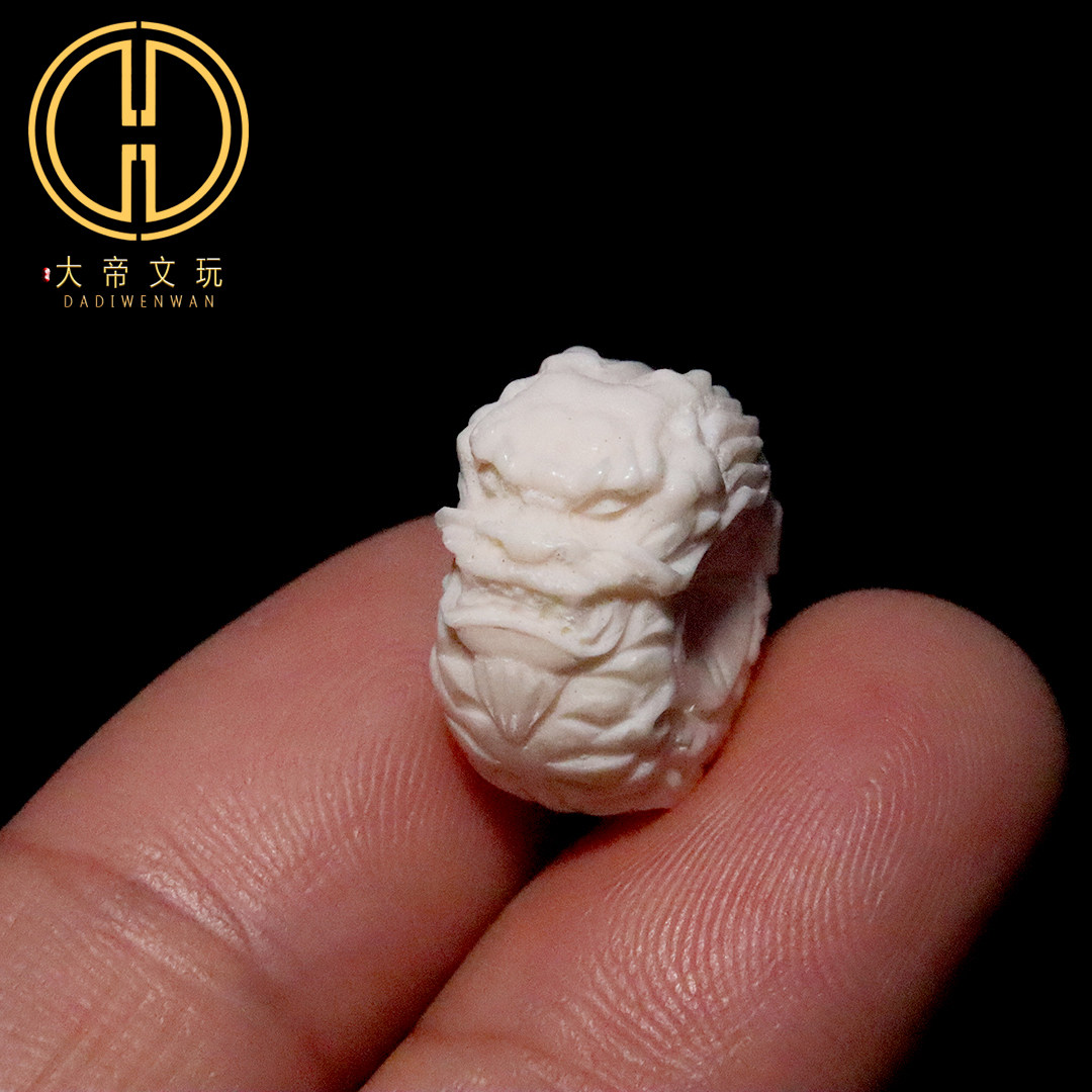 天然猛犸象牙冰料龙扣面包圈顶腰珠隔珠散珠金刚星月菩提手串配饰