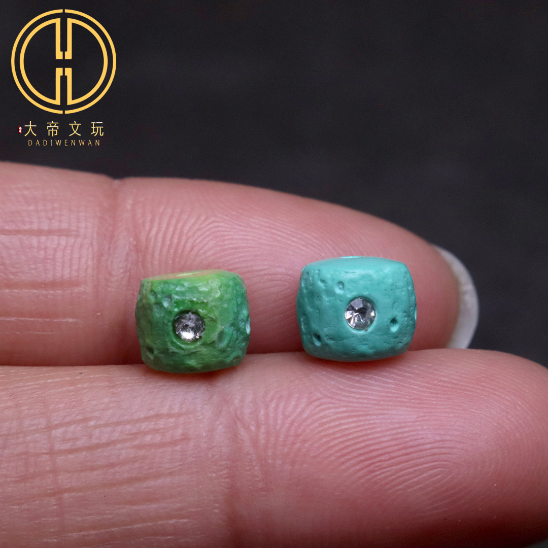 优化绿松蒙松星球珠桶珠顶腰珠隔珠金刚星月菩提手串diy文玩配饰