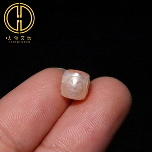 天然深海珍珠方糖雕花隔珠顶腰珠散珠菩提手串长串diy文玩配饰件