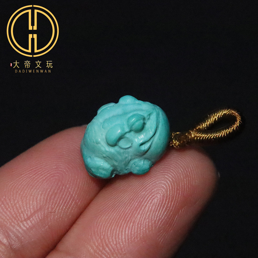优化绿松蒙松金蟾提溜隔珠吊坠侧挂金刚星月菩提手串diy文玩配饰