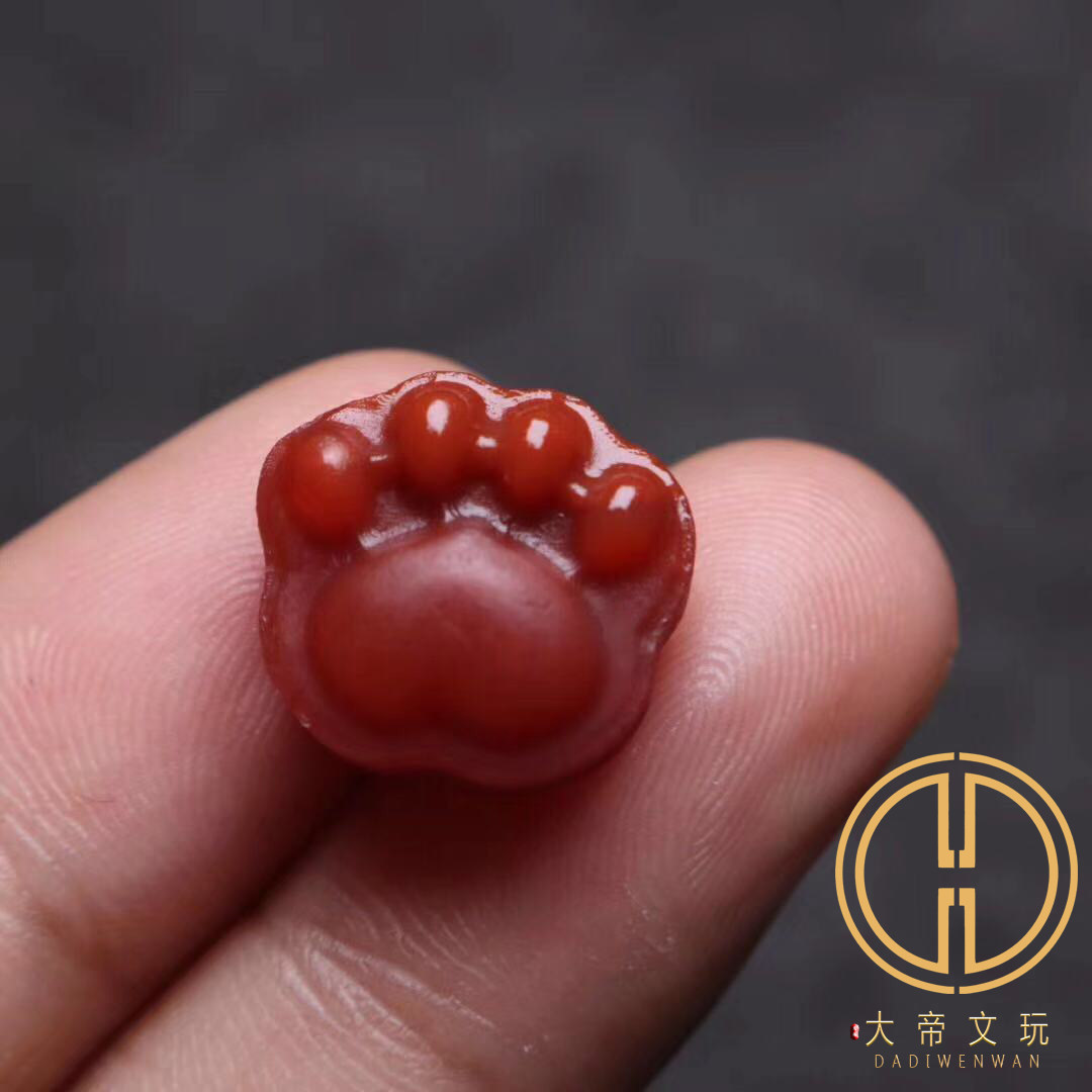 天然原矿保真川料南红熊掌大脚背云金刚星月菩提手串108长串配饰