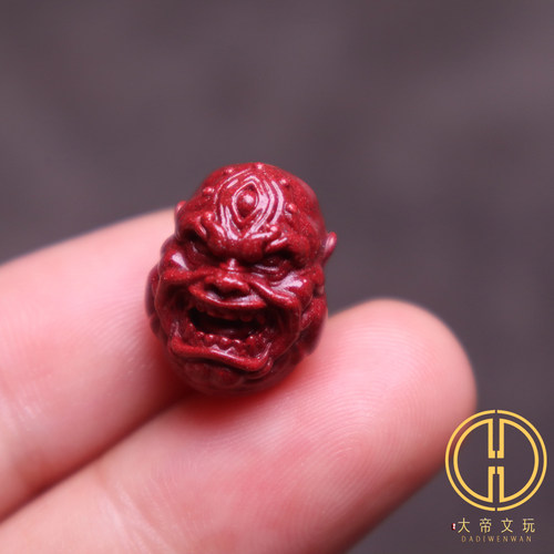 保真朱砂恶僧隔珠背云腰珠配饰