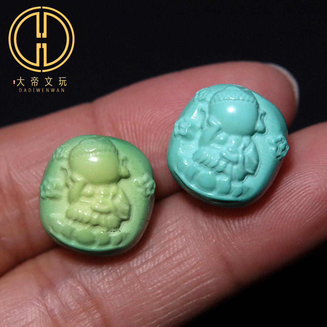 优化绿松蒙松宝宝佛背云隔珠金刚星月菩提手串手链diy文玩配饰
