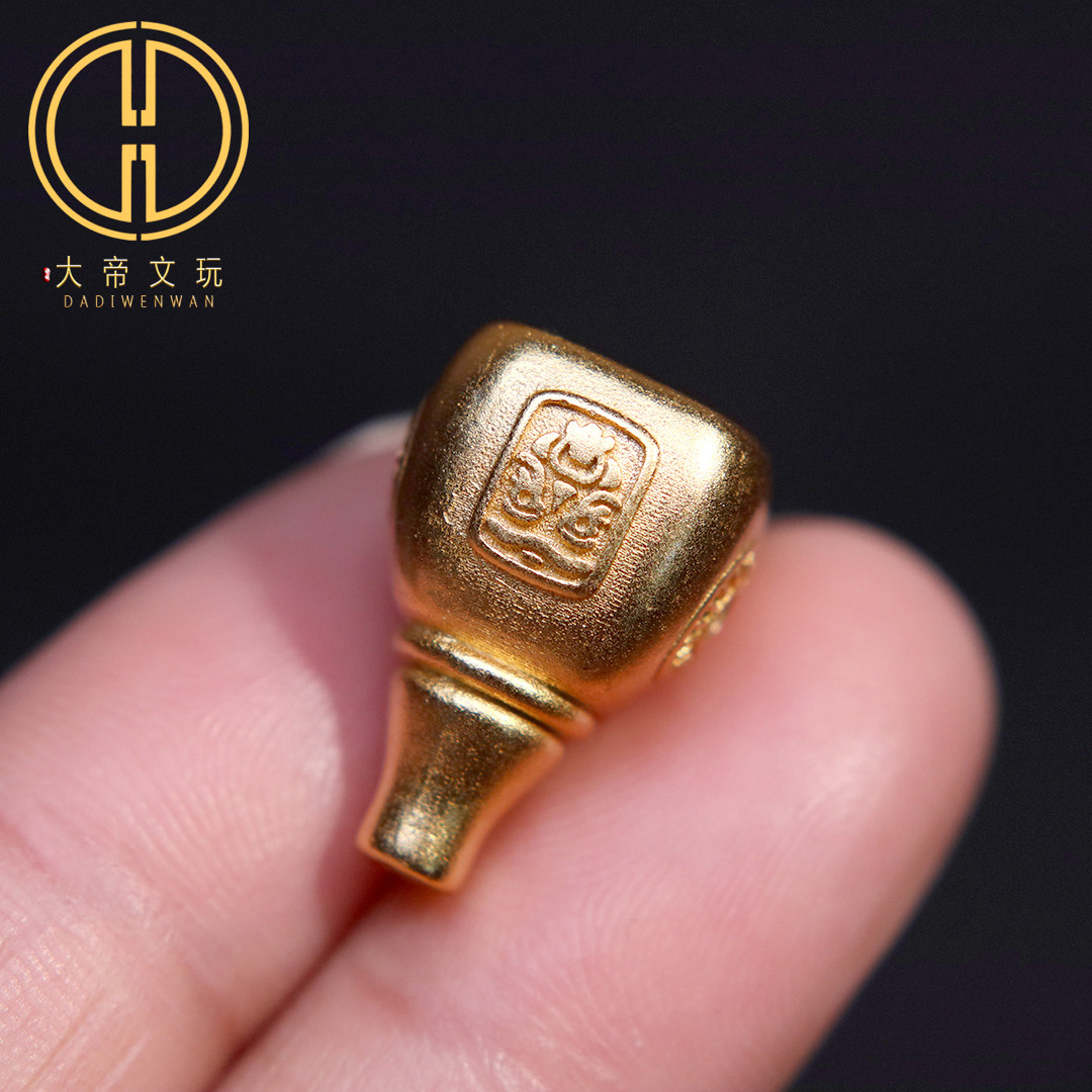 纯银925银镀金扎基拉姆三通佛头金刚星月菩提手串diy文件配饰配件
