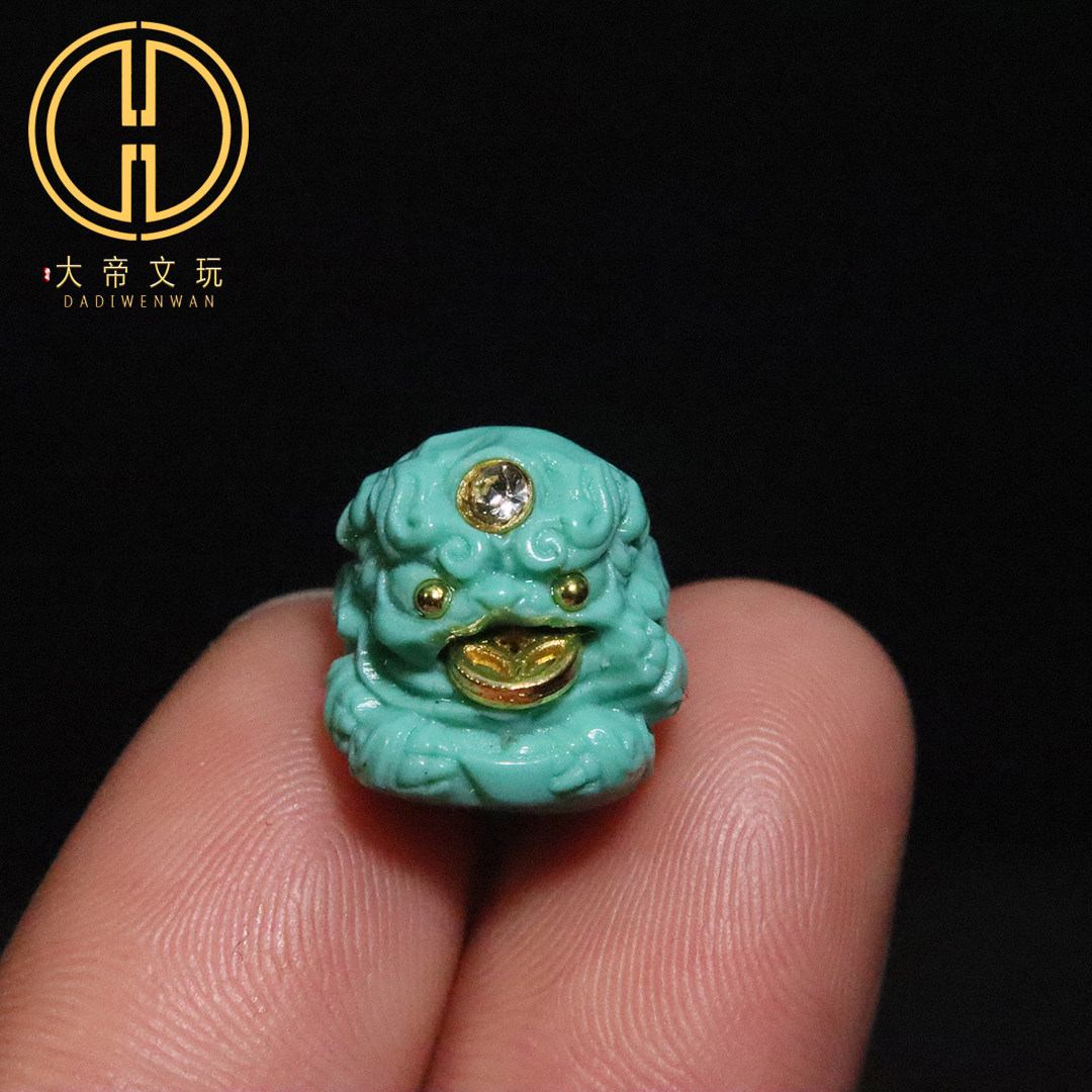 优化绿松蒙松精工吞金兽醒狮镶嵌背云吊坠菩提手串diy文玩配饰,饰品/流行首饰/时尚饰品新,其他DIY饰品配件,淘宝优惠券,粉丝福利购,淘宝优惠卷