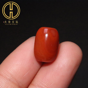 天然南红玛瑙满色满肉长桶珠隔珠散珠顶腰珠菩提手串手链文玩配饰