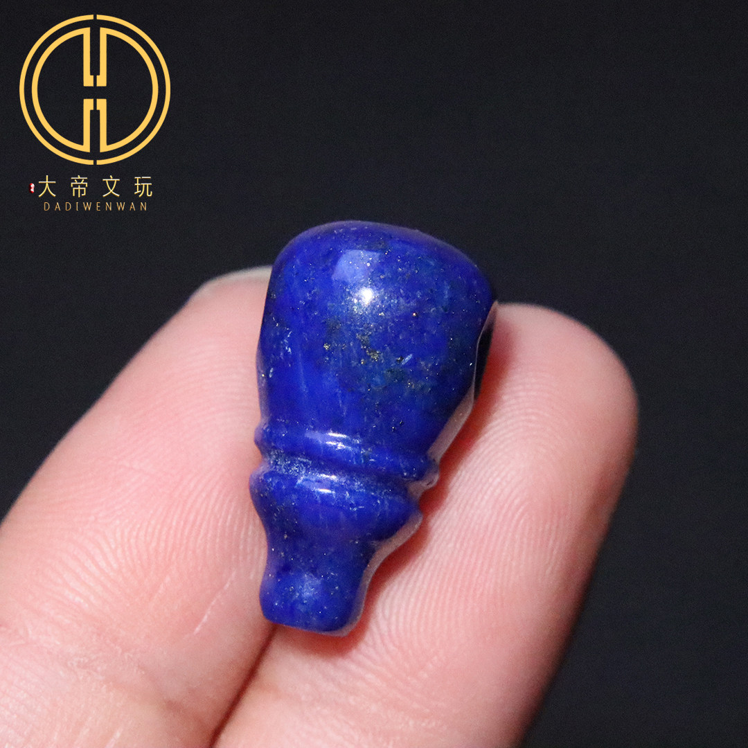 天然青金石奶嘴光面三通佛头金刚星月菩提手串108长串diy文玩配饰