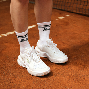AceBase老钱风复古美式 网球袜子中筒羽毛球运动健身袜毛巾底男女