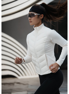 AceBase 立领防风排骨服修身户外跑步轻薄羽绒外套女款内胆上衣